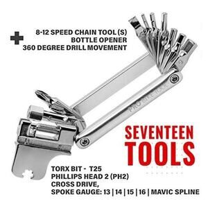 Pro Bike 17 In 1 Multitools Portable Repair Tool Kit Road Race Mountain Bikes